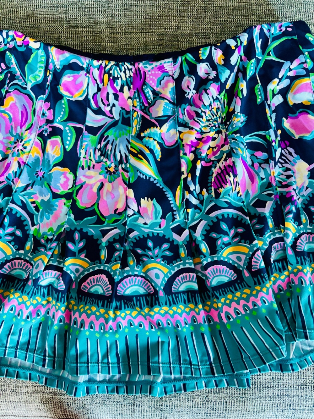 Lilly Pulitzer Loren Skort High Tide Navy She's Got Sole XL - Picture 2 of 3